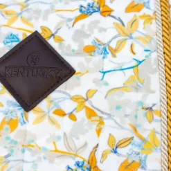 Kentucky Horsewear - Tapis de selle Velvet Printing spring leaves whispers marron/ blanc