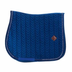 Kentucky Horsewear - Tapis de selle Velvet Pearls jumping marine