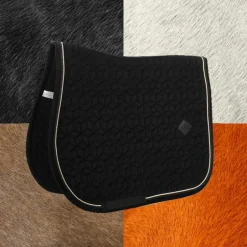 Kentucky Horsewear - Tapis de selle Basic Velvet jumping noir