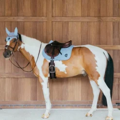 Kentucky Horsewear - Tapis de selle Wave jumping 3D logo bleu clair