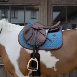 Kentucky Horsewear - Tapis de selle Onion Quilt Leather Neon bleu