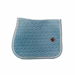 Kentucky Horsewear - Tapis de selle Velvet Jumping Bleu Ciel
