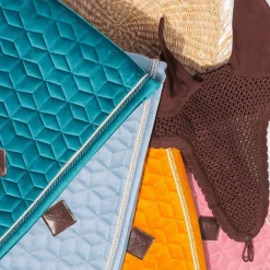 Kentucky Horsewear - Tapis de selle Velvet Jumping Bleu Ciel