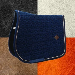 Kentucky Horsewear - Tapis de selle Basic Velvet jumping marine