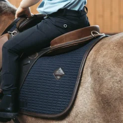Kentucky Horsewear - Tapis de selle color edition cuir marine pour minis