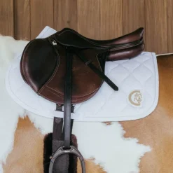 Kentucky Horsewear - Tapis de selle Wave jumping 3D logo blanc