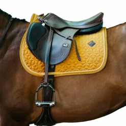 Kentucky Horsewear - Tapis de selle Velvet Jumping Moutarde