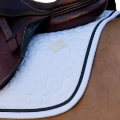 Kentucky Horsewear - Tapis de selle Glitter Rope blanc et noir