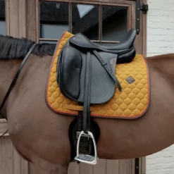 Kentucky Horsewear - Tapis de dressage Onion Quilt Leather Neon kaki