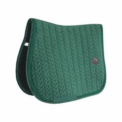 Kentucky Horsewear - Tapis de selle Velvet Pearls vert sapin