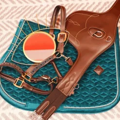 Kentucky Horsewear - Tapis de selle Velvet Jumping Emeraude