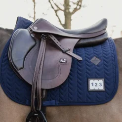 Kentucky Horsewear - Tapis de selle Fishbone Competition marine