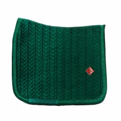 Kentucky Horsewear - Tapis de dressage Velvet Pearls vert sapin