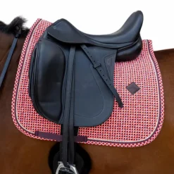 Kentucky Horsewear - Tapis de dressage Velvet Printing check rouge