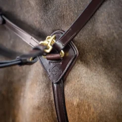 LeMieux - Collier de chasse D-Ring Attachment marron/ laiton