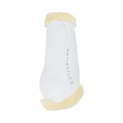 LeMieux - Guêtres de dressage Motionflex avec fourrure blanc/ naturel