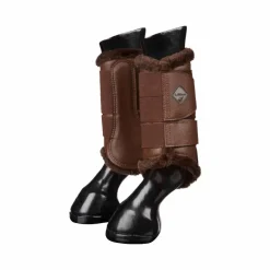 LeMieux - Guêtres fermées Fleece Lined marron (x2)