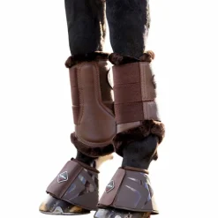 LeMieux - Guêtres fermées Fleece Lined marron (x2)