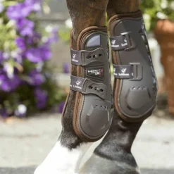 LeMieux - Guêtres ouvertes Impact Responsive gel marron x2