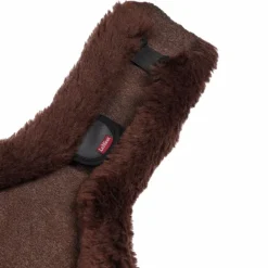 LeMieux - Housse de sangle à bavette longue Anatomic en laine mérinos+ marron