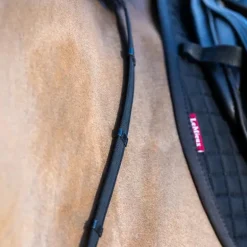 LeMieux - Rênes en caoutchouc grip Continental noir/ argent