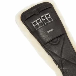 LeMieux - Sangle courte de dressage cuir doublure amovible en laine Arika marron