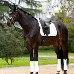 LeMieux - Tapis de dressage Merino + avec amortisseur intégré blanc