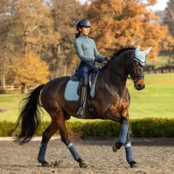 LeMieux - Tapis de dressage Square en suédine bleu glacier