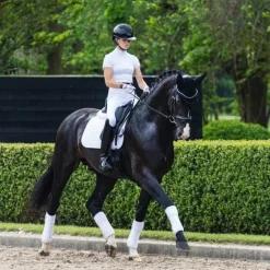 LeMieux - Tapis de dressage Square Suede Close Contact blanc