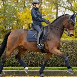 LeMieux - Tapis de dressage Square Soft Shell Anti Glisse EuroJump marine