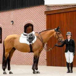 LeMieux - Tapis de selle Crystal Suede Close Contact Square blanc