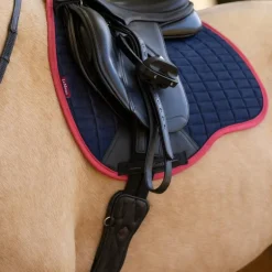 LeMieux - Tapis de selle Mixte Square suédine marine/ cranberry