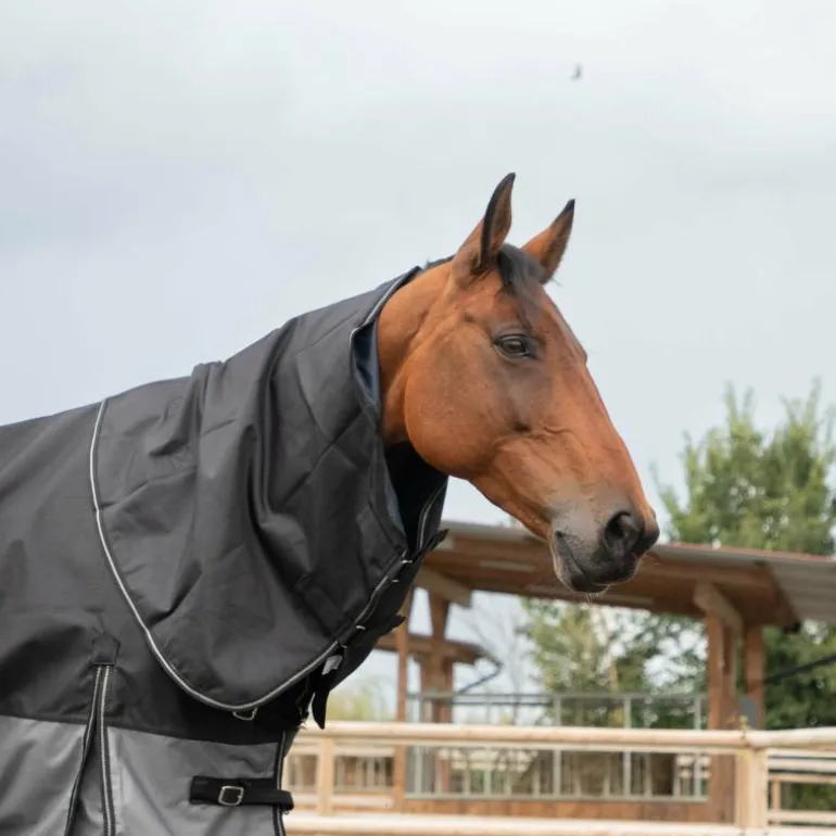 Loveson - Couverture d'extérieur Turnout Plus noir/ gris 0g