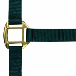 Norton - Licol nylon doublé cuir vert foncé