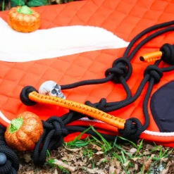 Norton - Licol éthologique et longe Fun colour noir/orange