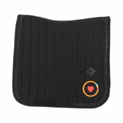 OHLALA - Tapis de dressage Glitter stone noir logo OHLALA