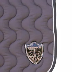 Paddock Sports - Tapis de selle origine écusson gris foncé
