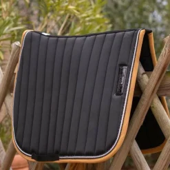 Paddock Sports - Tapis de selle Verticali noir/ camel