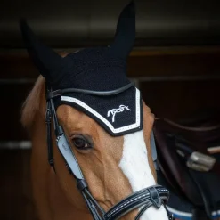 Pénélope - Bonnet point sellier fly coton noir