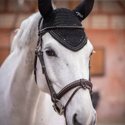 Pénélope - Bonnet pour chevaux New Strass noir