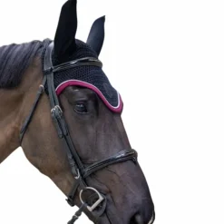 Pro Confort - Bonnet pour chevaux Dynax noir/ burgundy