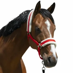 Riding World - Licol mouton synthétique rouge