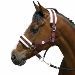 Riding World - Licol mouton synthétique bordeaux
