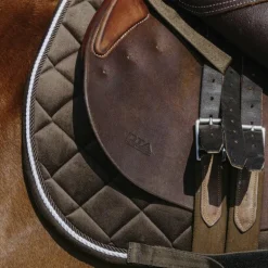 Riding World - Tapis de selle Velours marron