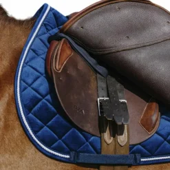 Riding World - Tapis de selle Velours marine