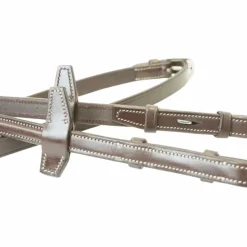 Signature by Antarès - Rênes caoutchouc cuir 5/8 16mm havane