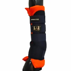 TdeT - Guêtres d'écuries marine/ orange x4