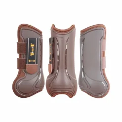 TdeT - Guêtres ouvertes Design marron x2