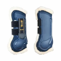 TdeT - Guêtres ouvertes Design avec doublure mouton marine x2