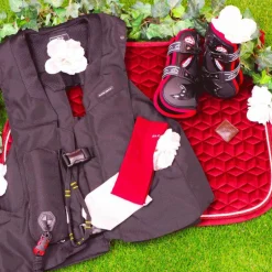 Veredus - Guêtres ouvertes Carbon Gel Vento Color Edition Noir/ Bordeaux x2